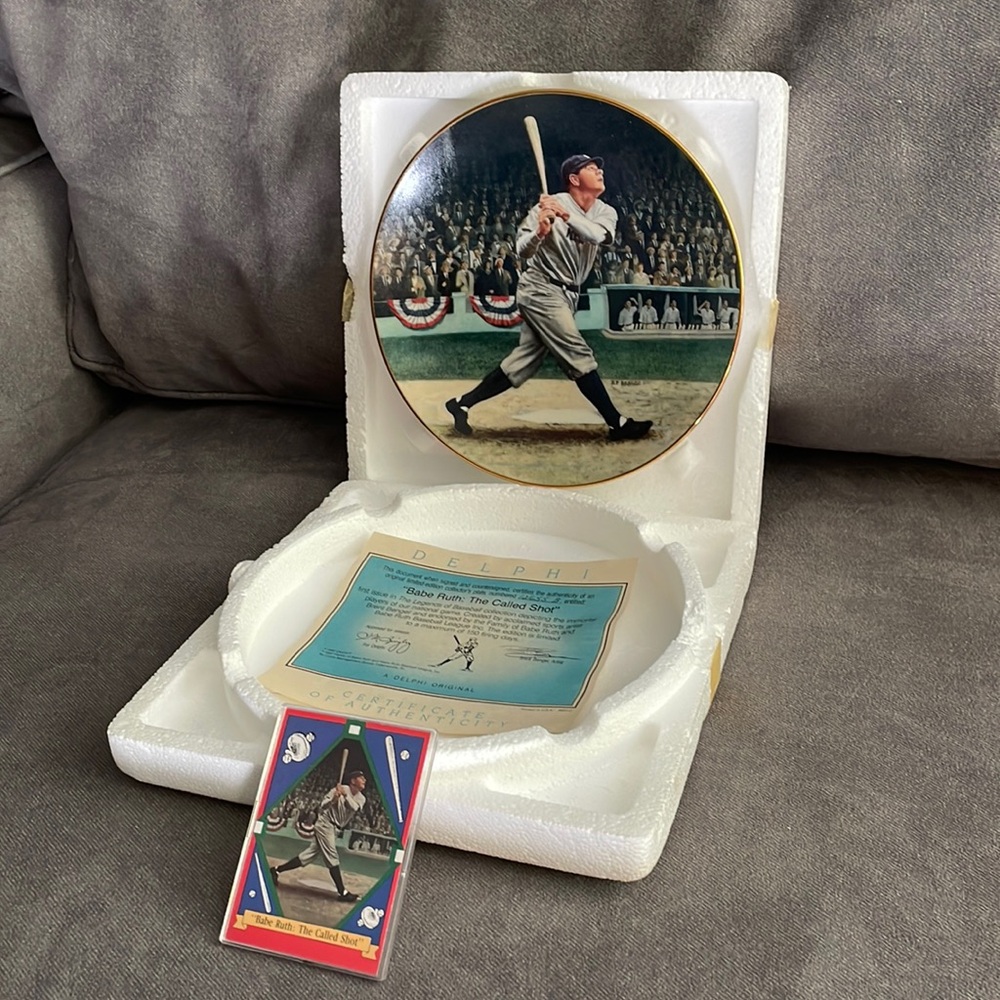 NWT. Vintage Babe Ruth “The Called Shot”. collectors plate.
